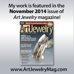 Art Jewelry Magazine articles on Argentium and metal clay