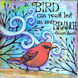 Branch | 2011 Vickie Hallmark | art journal mixed media