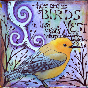 Nest | 2011 Vickie Hallmark | art journal mixed media