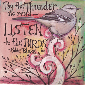 Listen | 2011 Vickie Hallmark | art journal mixed media