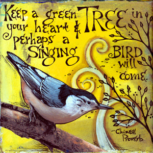 Tree | 2010 Vickie Hallmark | art journal mixed media