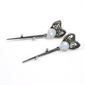 Chalcedony Dagger Earrings #4