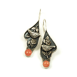 Coral Wren Earrings