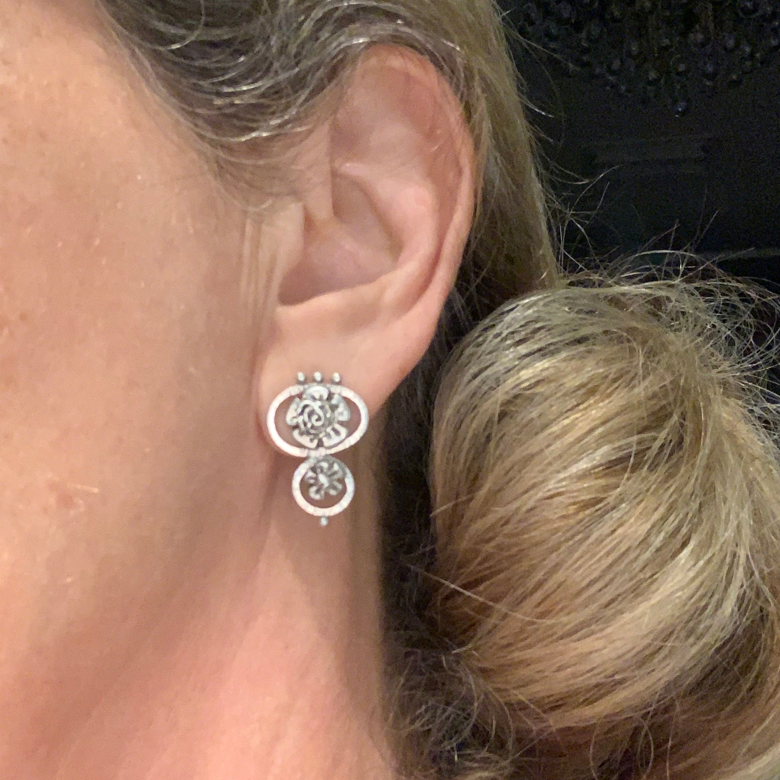 Double Rose Earrings