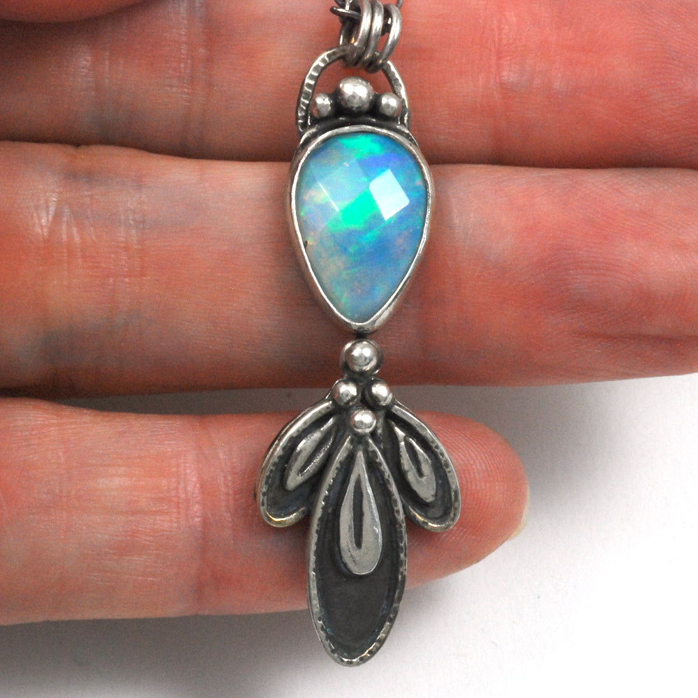 Opal Water Leaf Pendant